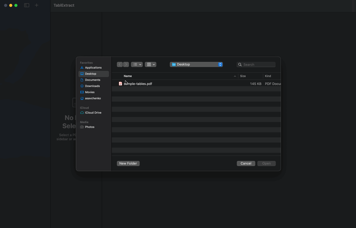 TablExtract Demo - Financial PDF table extraction in action